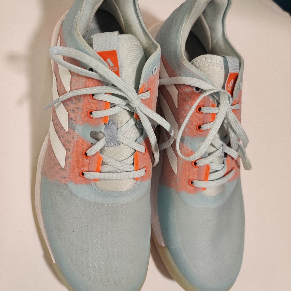 Adidas Crazy Flight Boost, Light Blue and Orange, Size 10.5 Womens